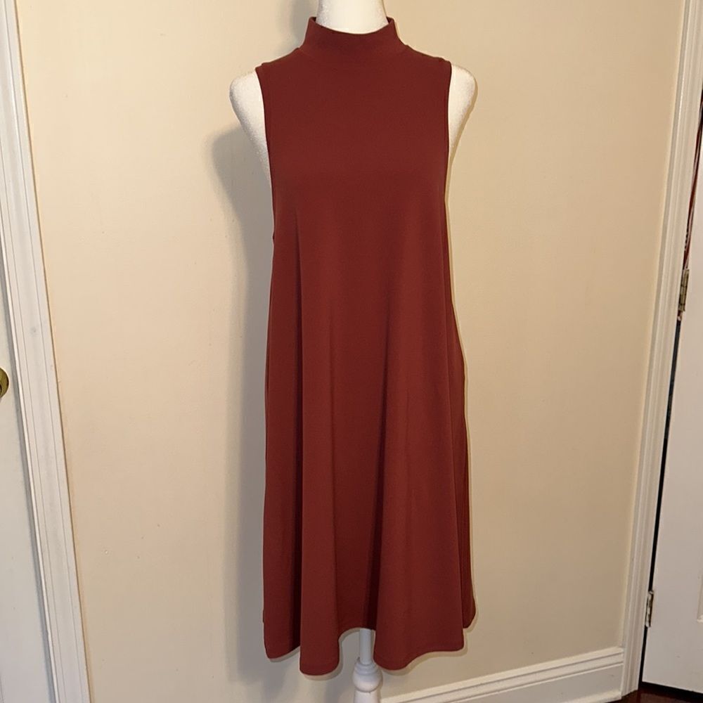 lululemon 4-6 Mauve Relaxed Fit Mock Neck On thr Move Sleeveless Athletic Dress - Picture 1 of 8